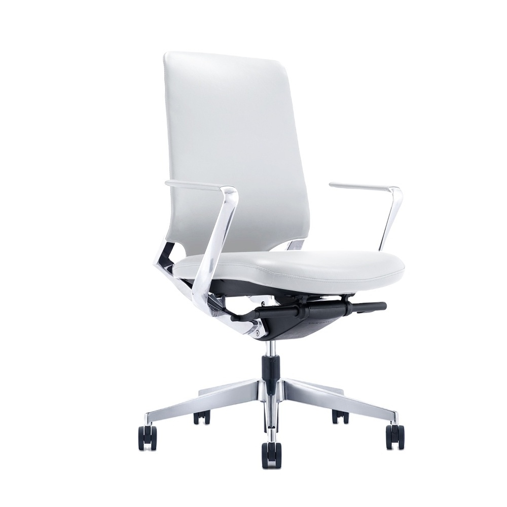 New Design 3d Armrest And Aluminum Base High Back Adjustable Swivel Executive Leather Office Chair