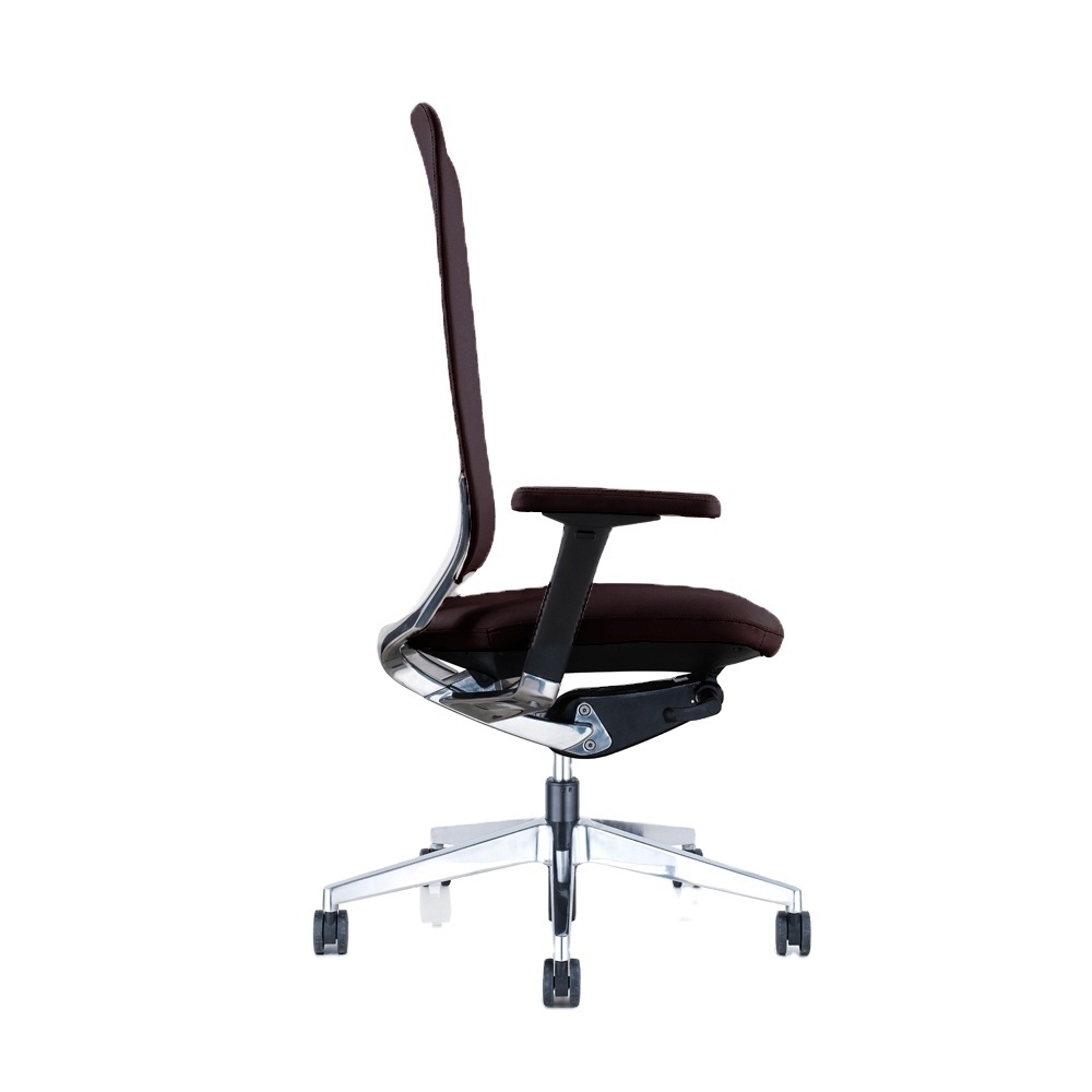 New Design 3d Armrest And Aluminum Base High Back Adjustable Swivel Executive Leather Office Chair