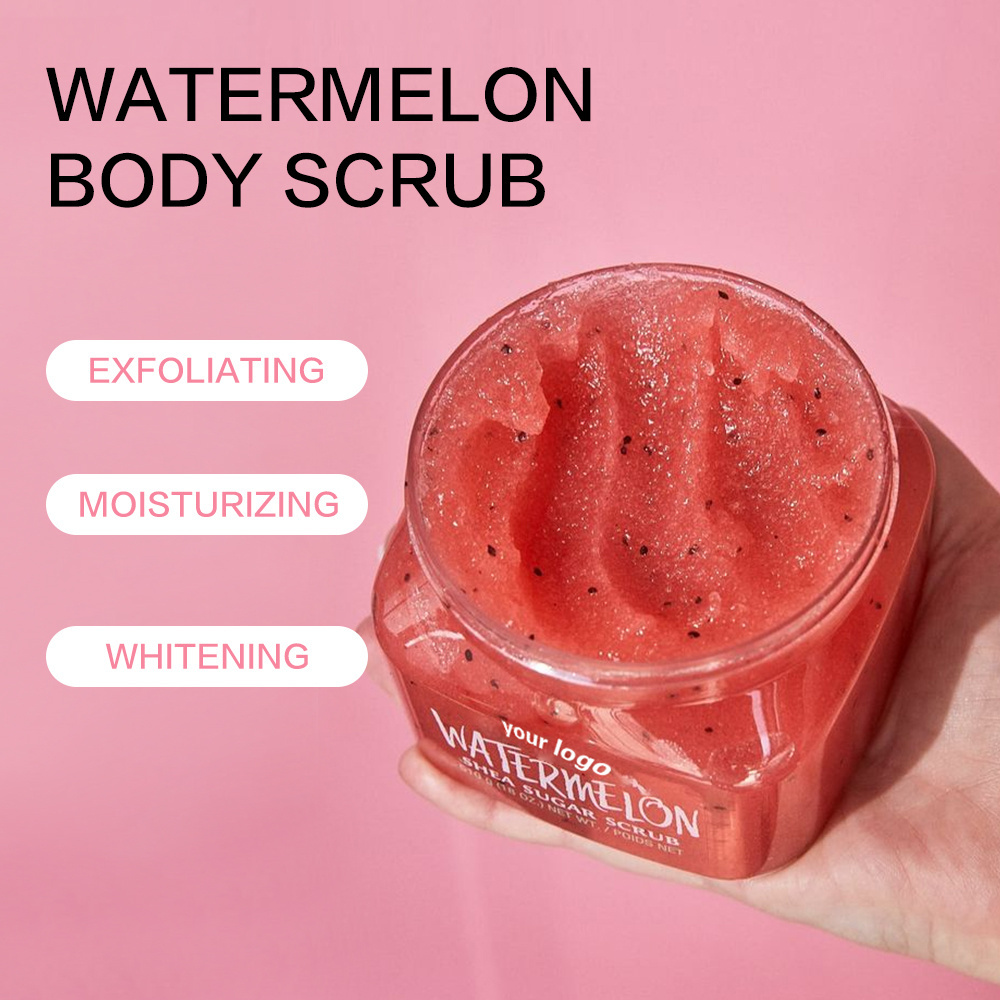 Custom Logo Private Label Natural Exfoliating Whitening Organic Mango Watermelon Grapefruit Fruit Body Scrub