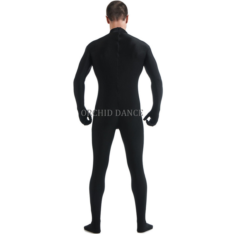 Hot Sale High Quality Fast Delivery Long Sleeve Full Footed Nylon Spandex Dance Bodysuit Man Men's Men Unitard