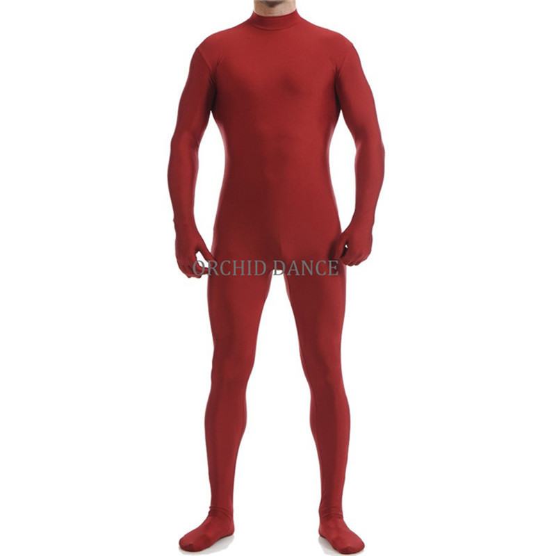 Hot Sale High Quality Fast Delivery Long Sleeve Full Footed Nylon Spandex Dance Bodysuit Man Men's Men Unitard