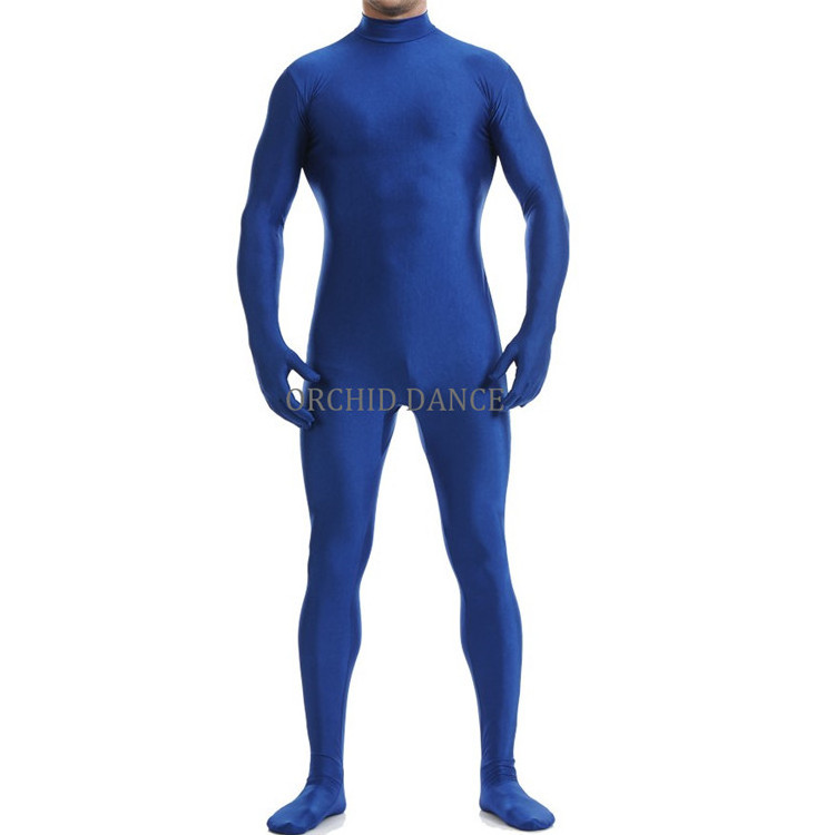 High Quality Fast Delivery Long Sleeve Footed Men Bodysuit Spandex Unitard