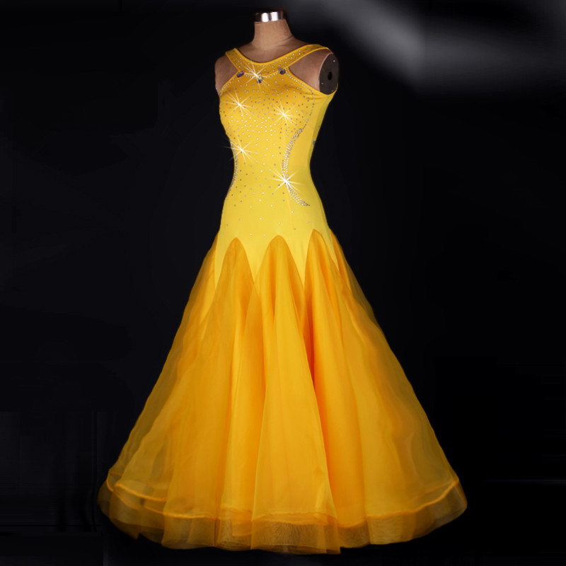 Professional Cheap Custom Size Competition Ballroom Dance Dress Women