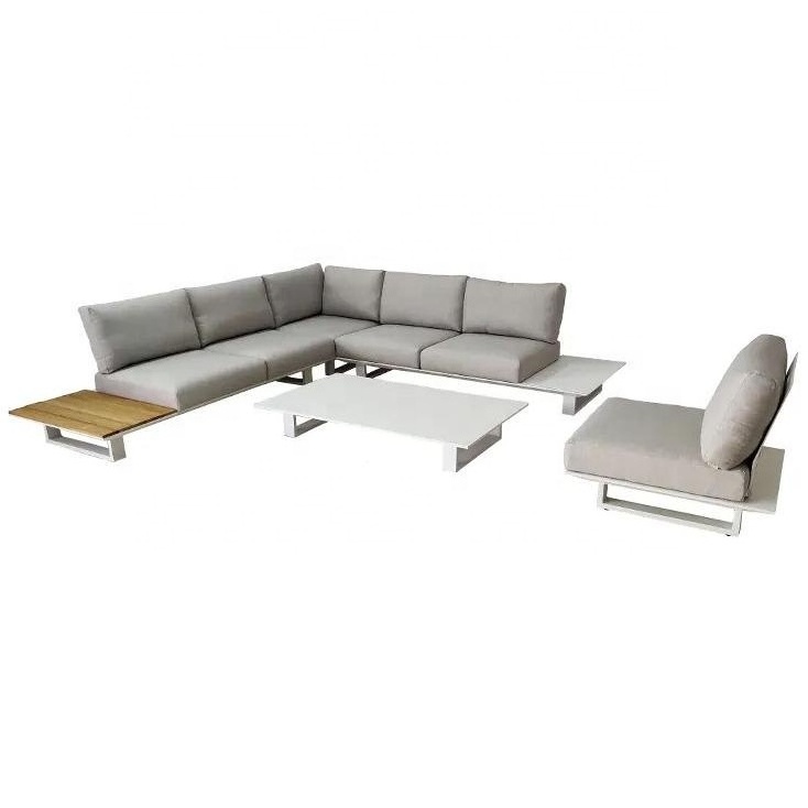 patio modern sofa set garden aluminum deep seating sectional couches sofa outdoor furniture