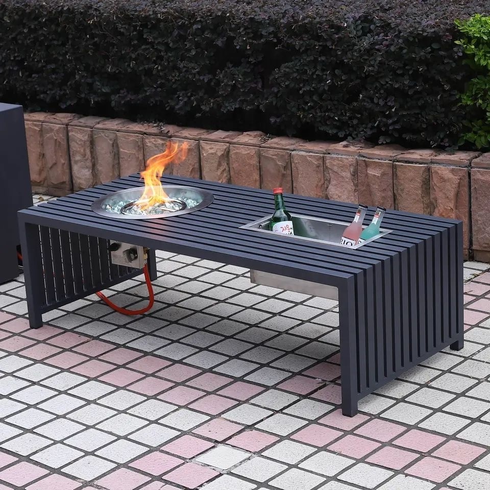 garden gas heater backyard table top propane fire pit patio aluminum fire table garden supplier outdoor furniture dining tables