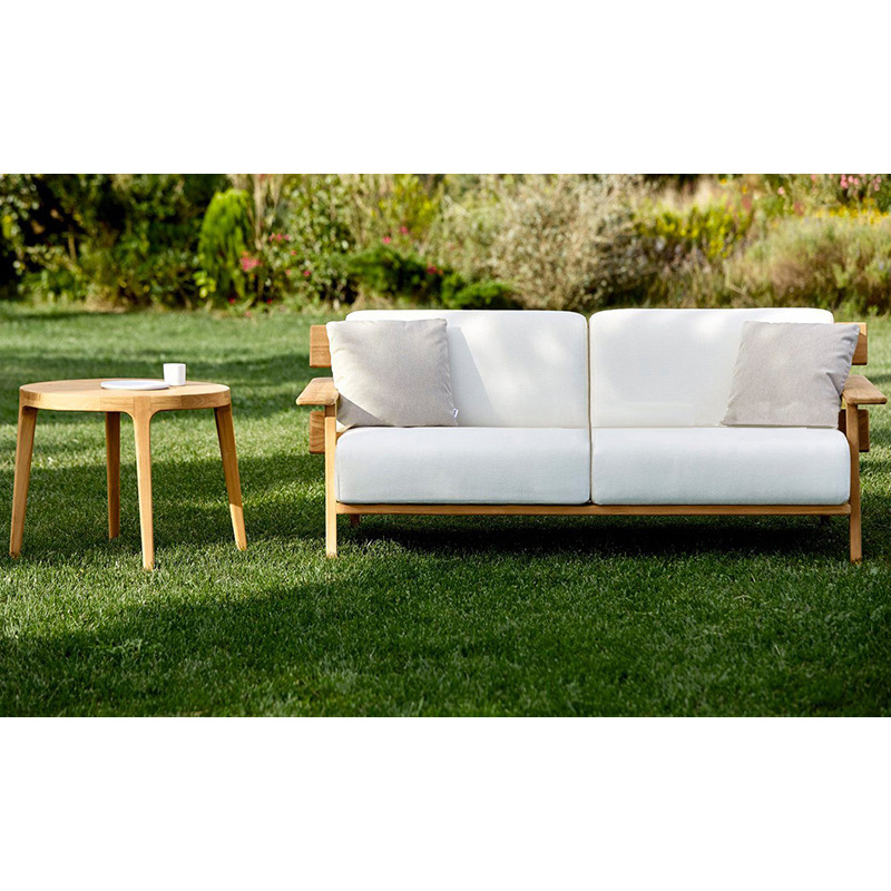 Modern garden luxury outdoor summer lounge furniture sets balcony furniture patio teak wood sofa