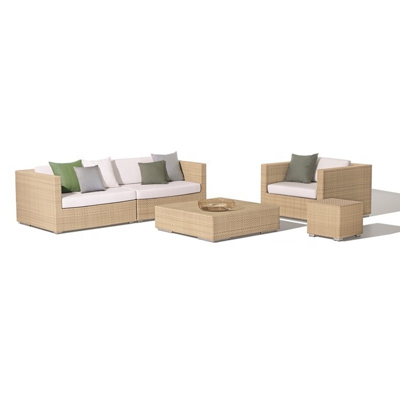 outdoor rattan sofa set garden hot selling patio aluminum wicker sectional sofas sets furniture