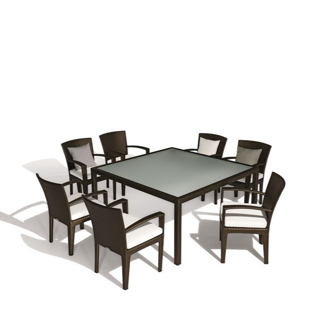 Cheap Patio Outdoor Furniture Dining Table Set Indonesian Furniture Garden Set Outdoor Leisure Furniture