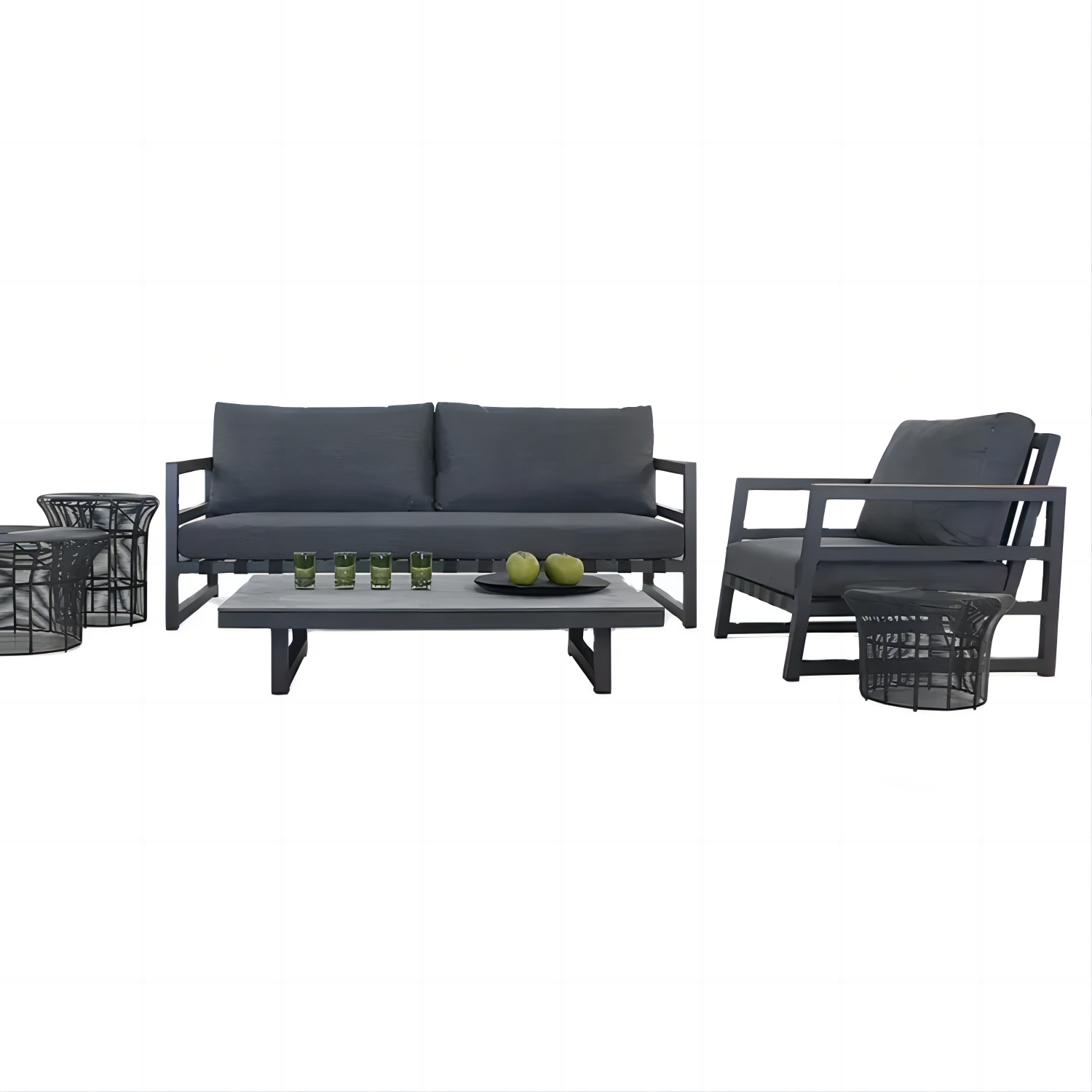 garden metal classic sectional sofa set luxury balcony modern modular sofa nordic outdoor patio furniture