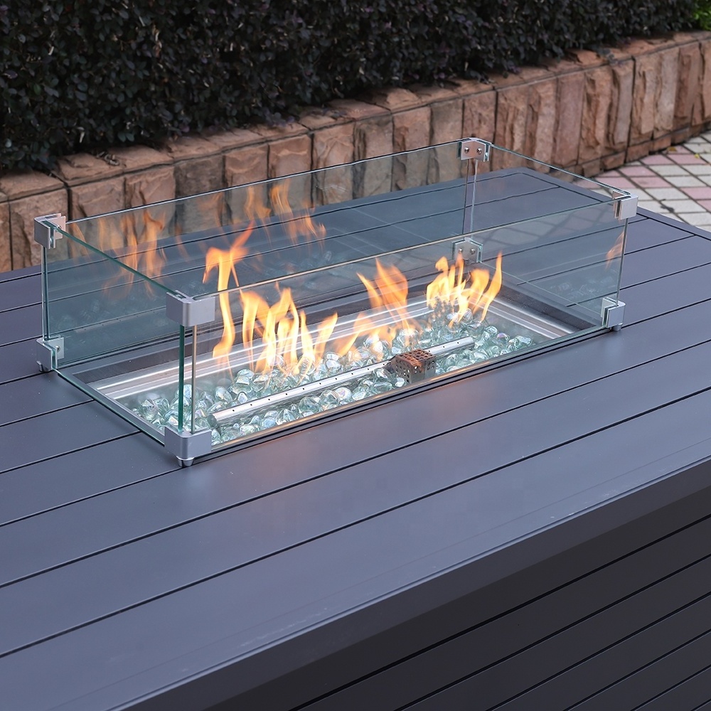 outdoor fireplace garden supplies set table top gas fire pit patio rectangle propane fire pit tables with glass hotel furniture