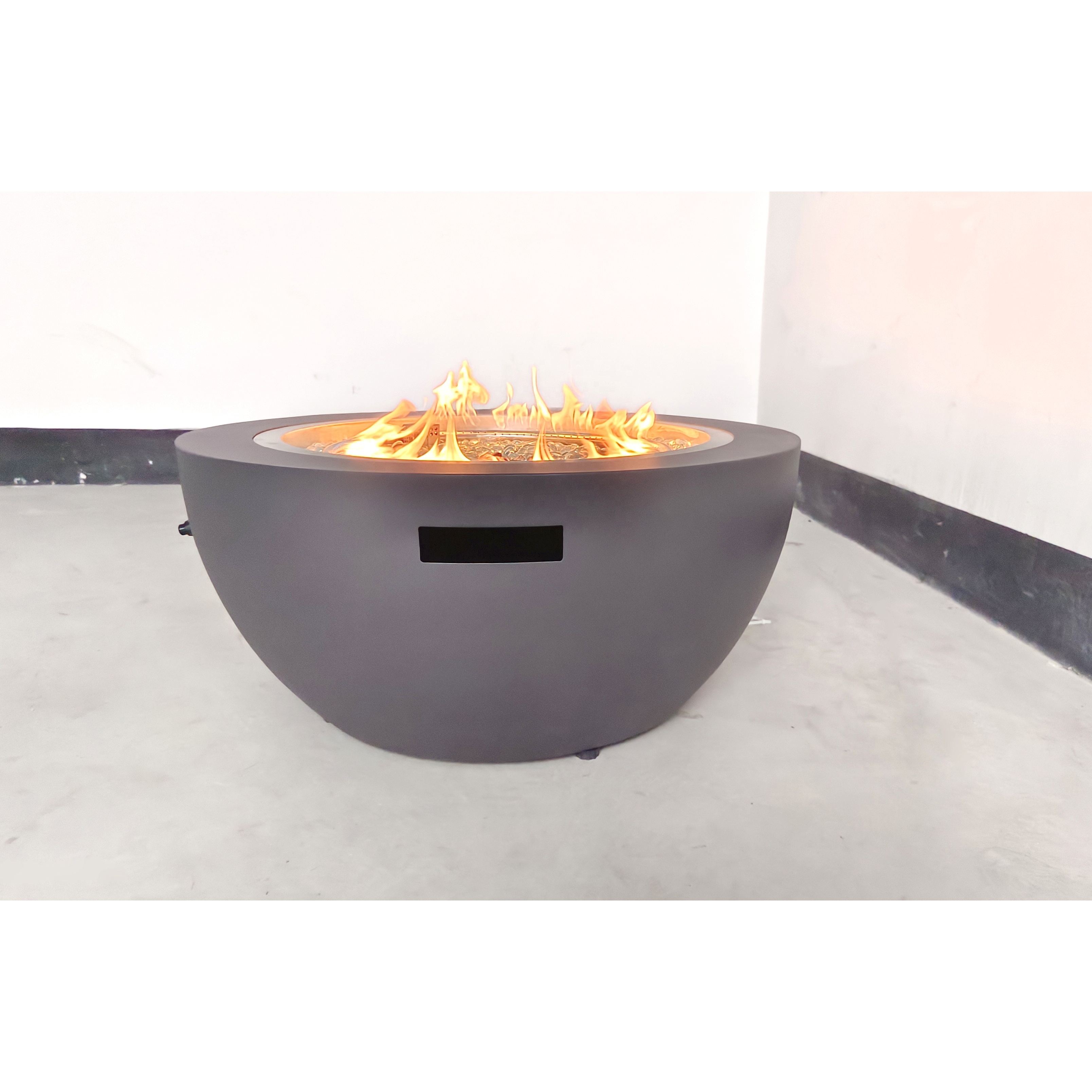 Wholesale outdoor furniture garden 42 inch gas fire pit bowl with glass win guard