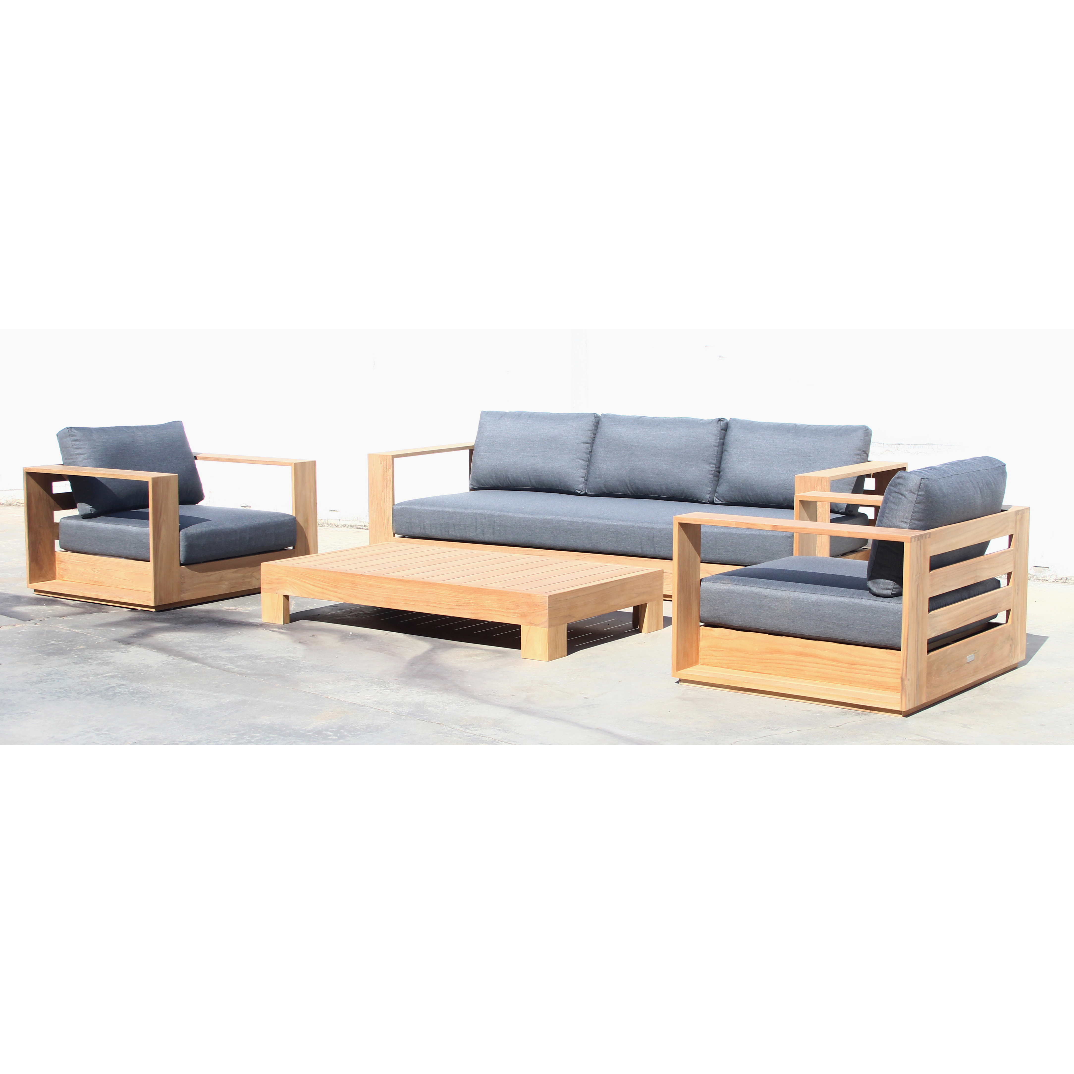 patio teak wood sectional sofa set hotel nordic design luxury couches sofa garden terrace sofas outdoor furniture