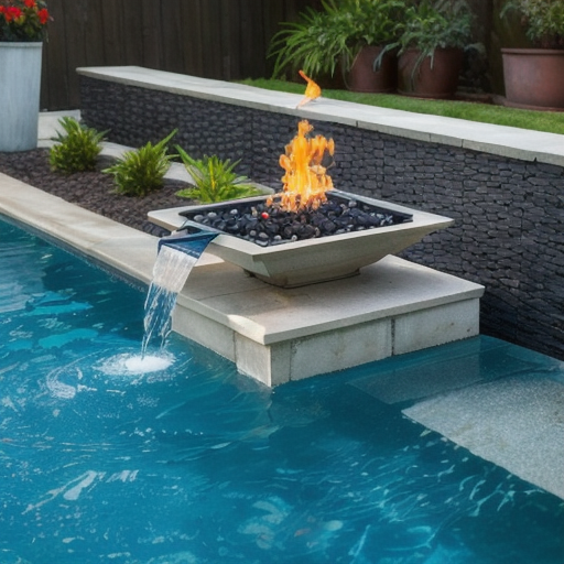 Decorative corten steel water fire pit patio outdoor furniture natural gas fire bowl for swimming pool