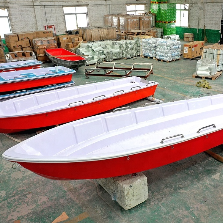 Custom luxury 6m Red Fiberglass Assault Boat Fast Rescue Boat Speedboat Engine Outboard Fiberglass assault boat