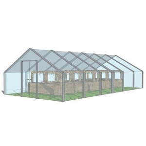 Low-E Glass Sunroom  Polycarbonate Material Garden Room With Glass Sliding Door