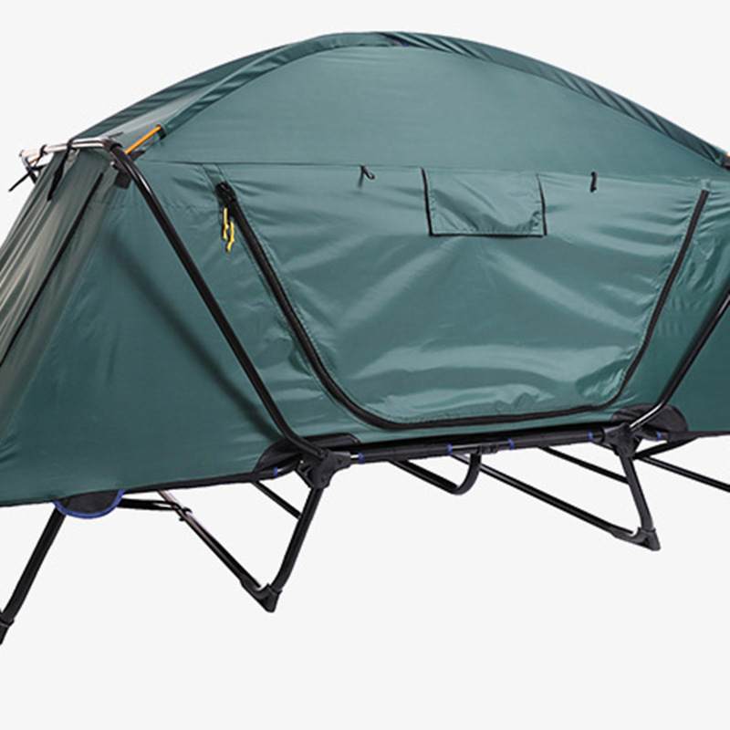 2 Person Outdoor Portable Waterproof Smart Camp tent with Sleeping Bed Folding Above Off The Ground Hiking Camping Bed Tent Cot