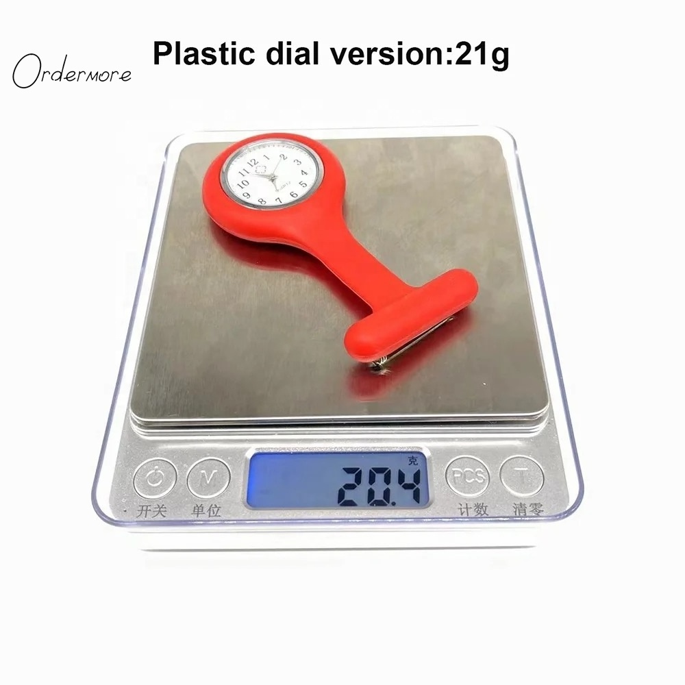 Ordermore NW-1 wholesale hanging pocket pin silicone nurse fob watch breast watch for nurses doctors