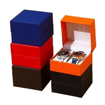 stock wholesale hot sell two watches couple watch storage gift packaging box black brown blue