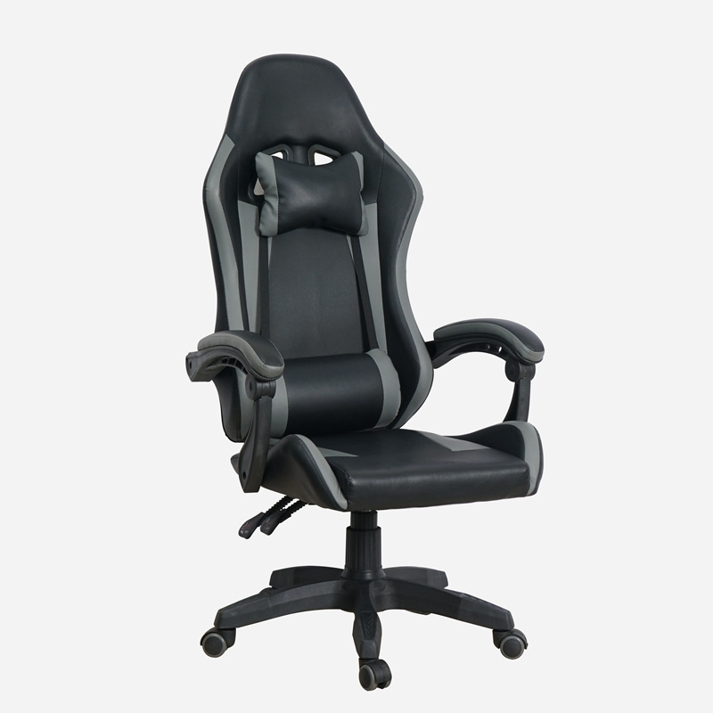 2022 High Quality Customizable Modern PU Leather rgb Ergonomic Grey Gamer Pc Gaming Chair