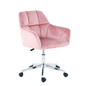 2022 wholesale ergonomic swivel adjustable modern design office furniture computer leisure high Velvet Fabric home office chair