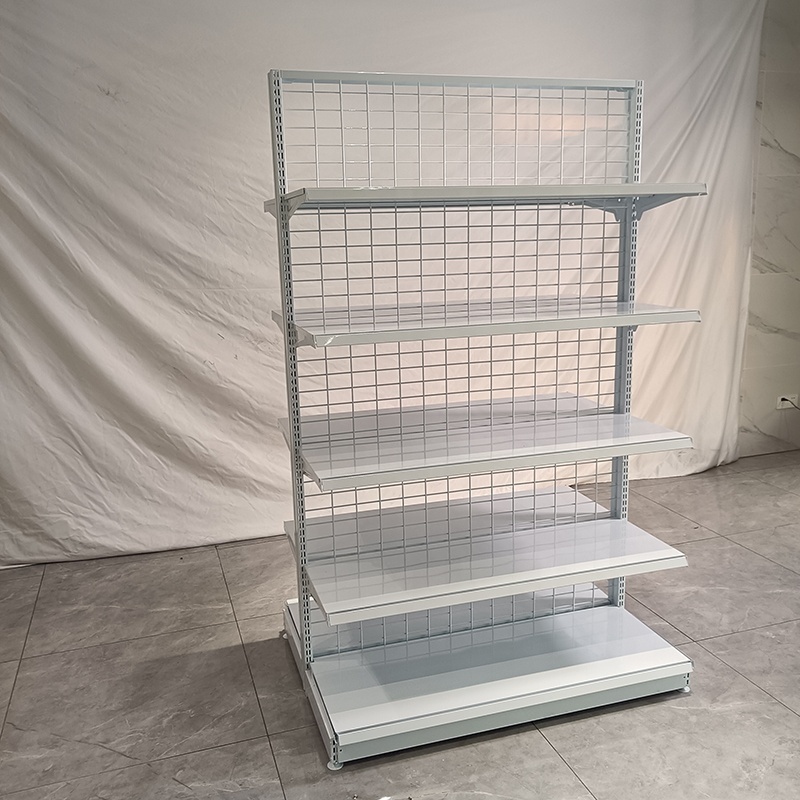 factory price multi layers steel supermarket shelf/ high quality metal double/single sided fixed/rotary used gondola shelves