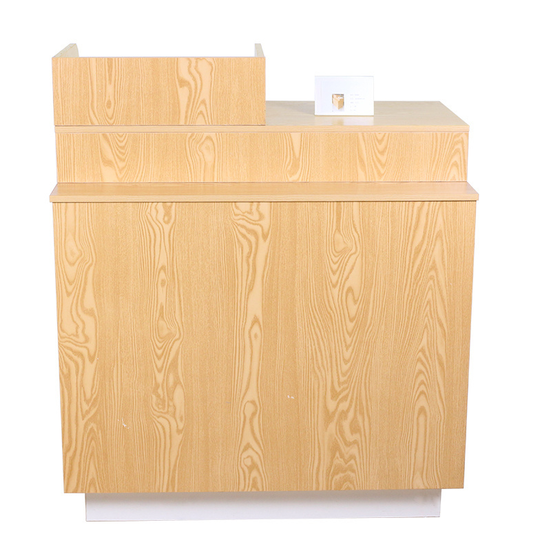 Economical and practical small size economical wooden Checkout counter for store wooden cashier desk for shop with drawers