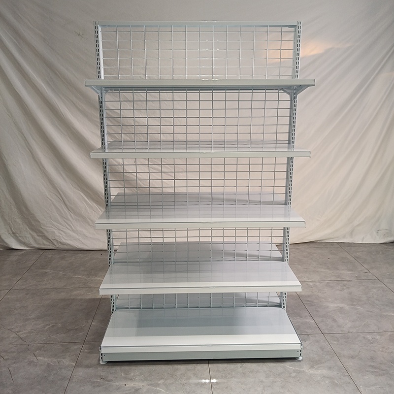 factory price multi layers steel supermarket shelf/ high quality metal double/single sided fixed/rotary used gondola shelves