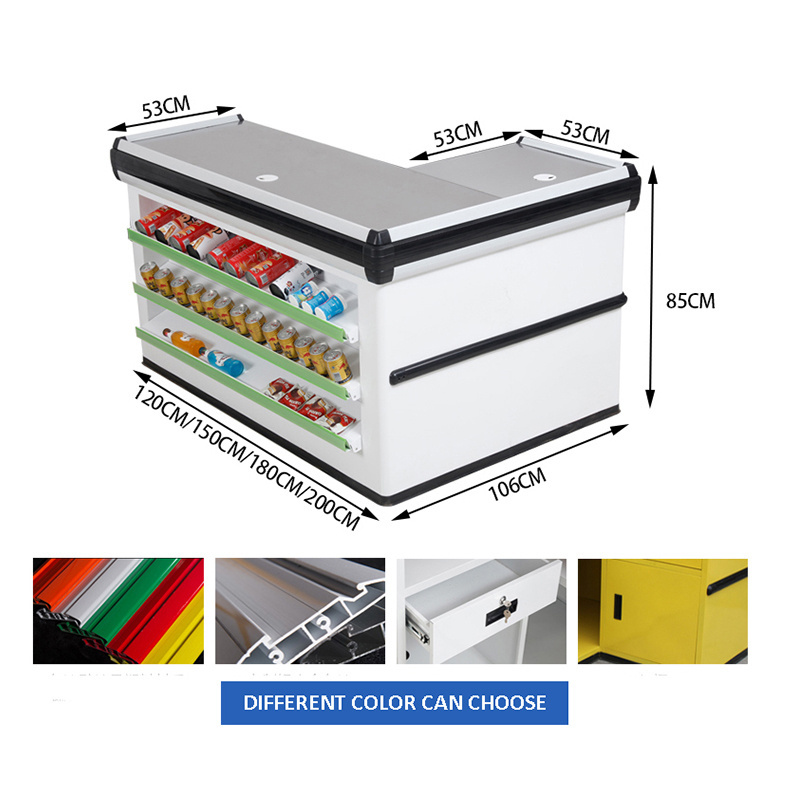 Best prices hot selling supermarket checkout counter simple supermarket cashier table