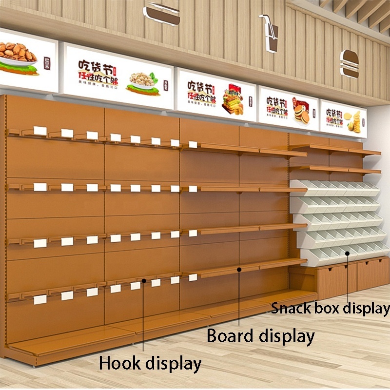 Wholesale Supermarket 4 Layer Shelf Grocery Store Shop Display Racks for Snacks store