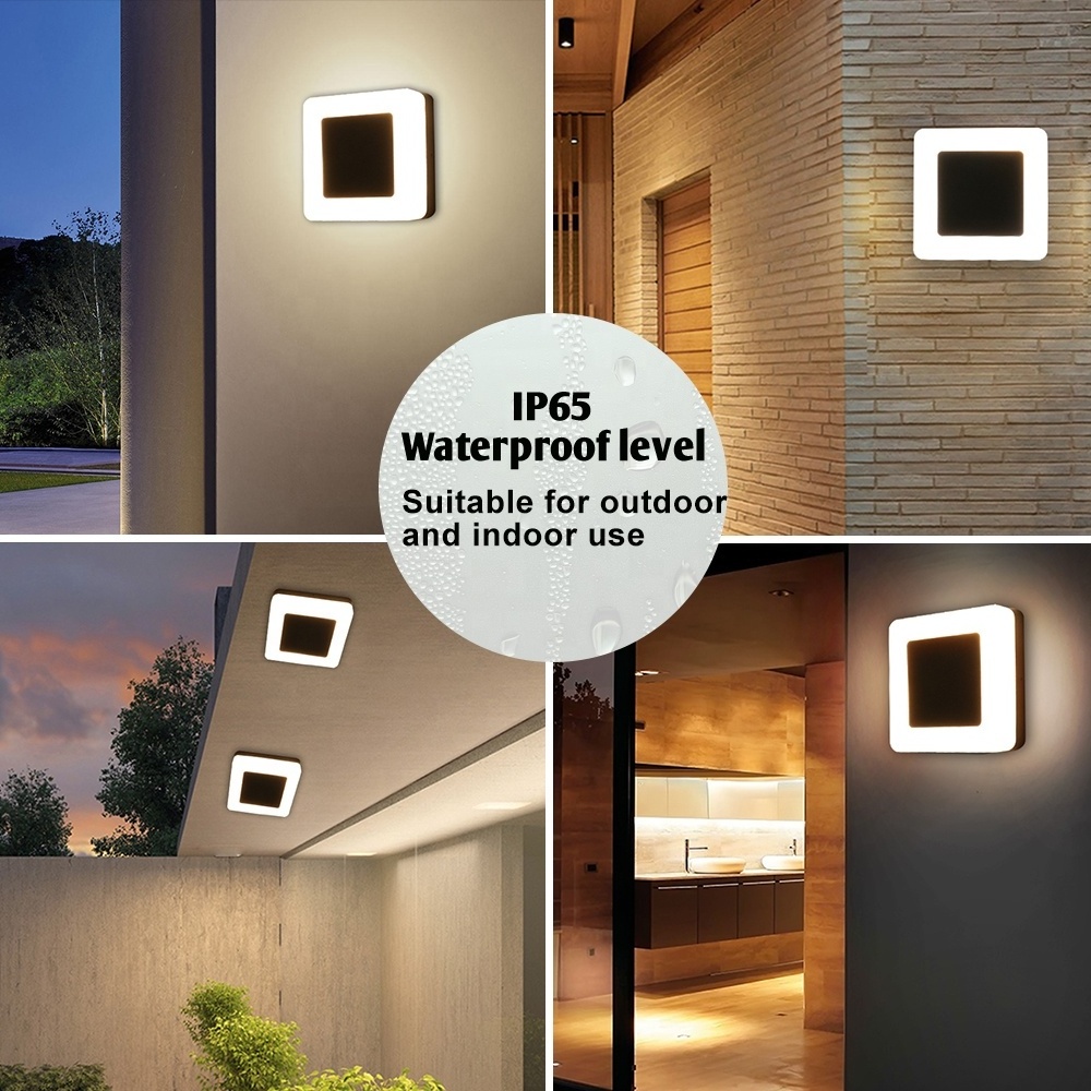 Oreab Led Wall Light Outdoor CCT Changeable Exterior Wall Light Aluminum IP65 Waterproof 18W Porch Ceiling Lights For Balcony