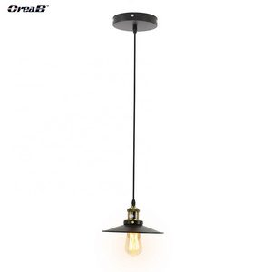 E27 E26 Hanging Light Fixtures With 1.5 m Cord Ac 85-265V Iron Black Stock Industrial Retro Farmhouse Mini Pendant Lights