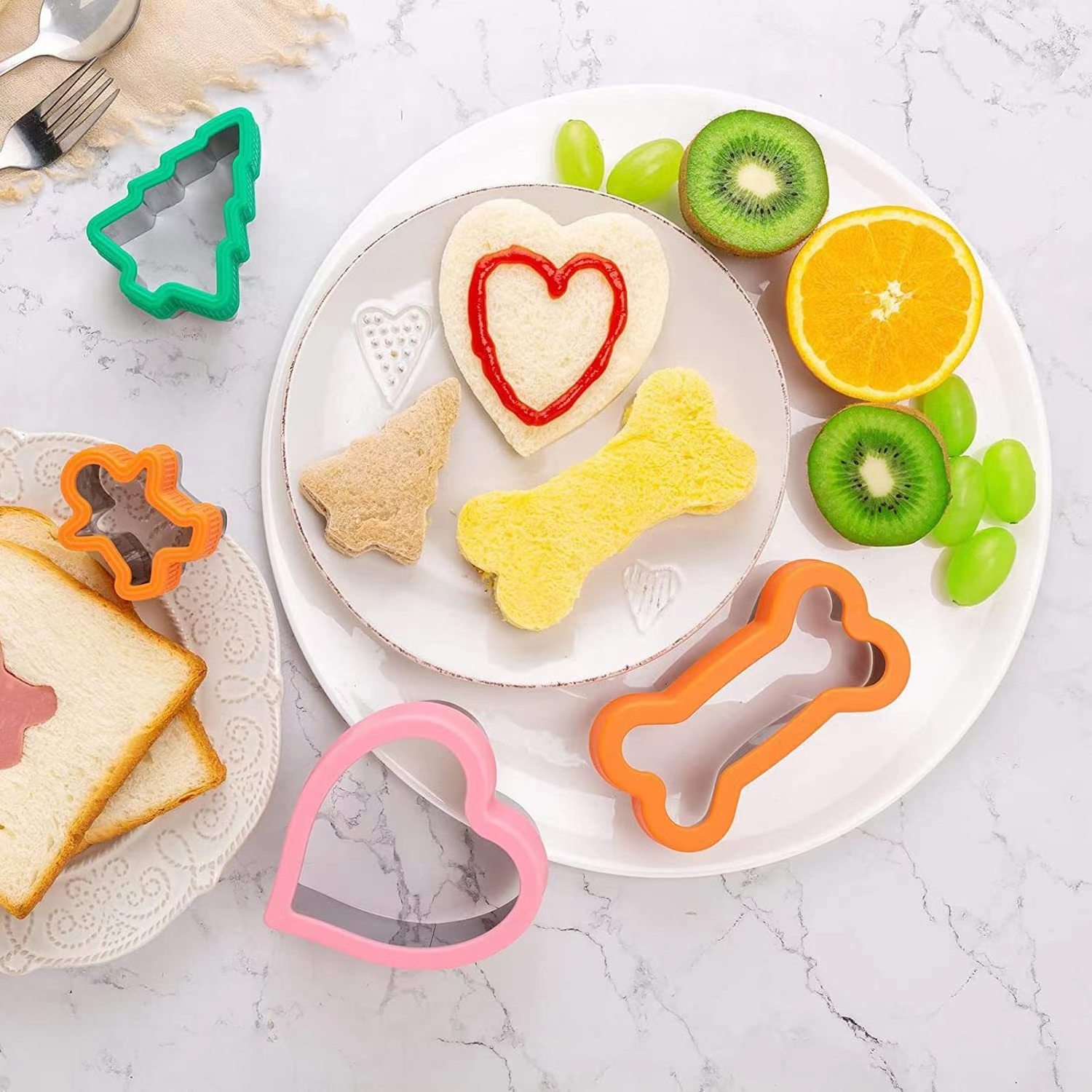 55set/43set/31set Sandwich Cutter and Sealer Press Mold for Kids Bread Pancake Maker DIY Cookie Cutter