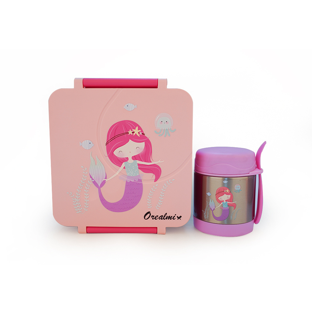 2024 Thermo Lunch Box Stainless Steel  with Jar Lonchera Infantil Leak-Proof Bento Box For Kids Custom Logo