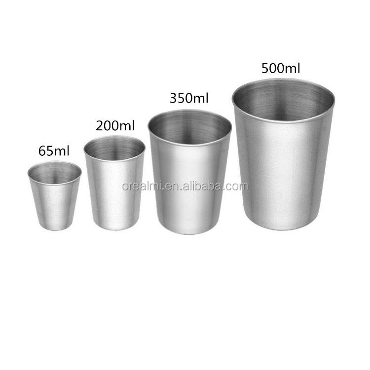 Reusable 304 stainless steel travel coffee beer eco-friendly stainless steel cup set