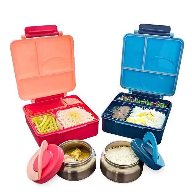 Cute School Supplies Thermos Lunch Box With Spoon and Fork Set Loncheras Leak-Proof Bento Box Snack Cutlery For Kids