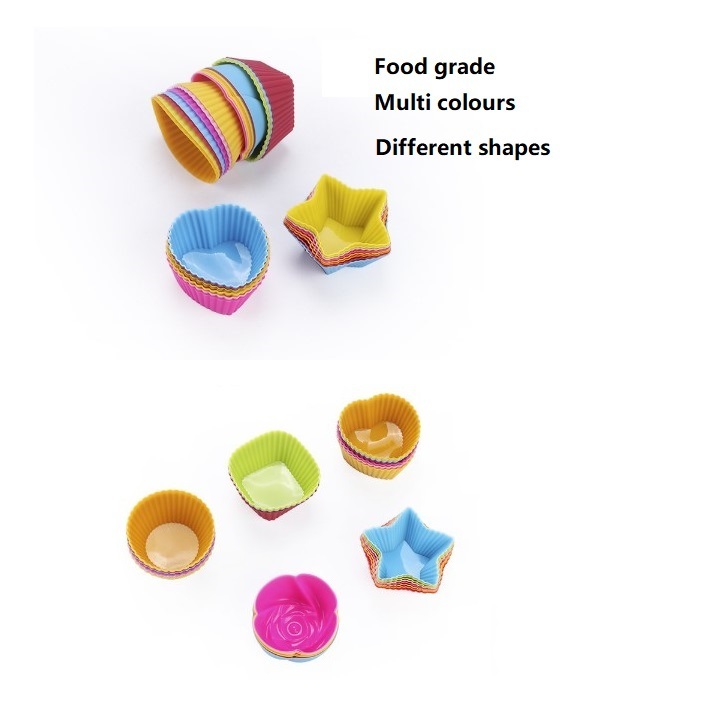 Hot Sell Reusable Silicone Cake Baking Molds Muffin Cups Cupcake Baking Liners