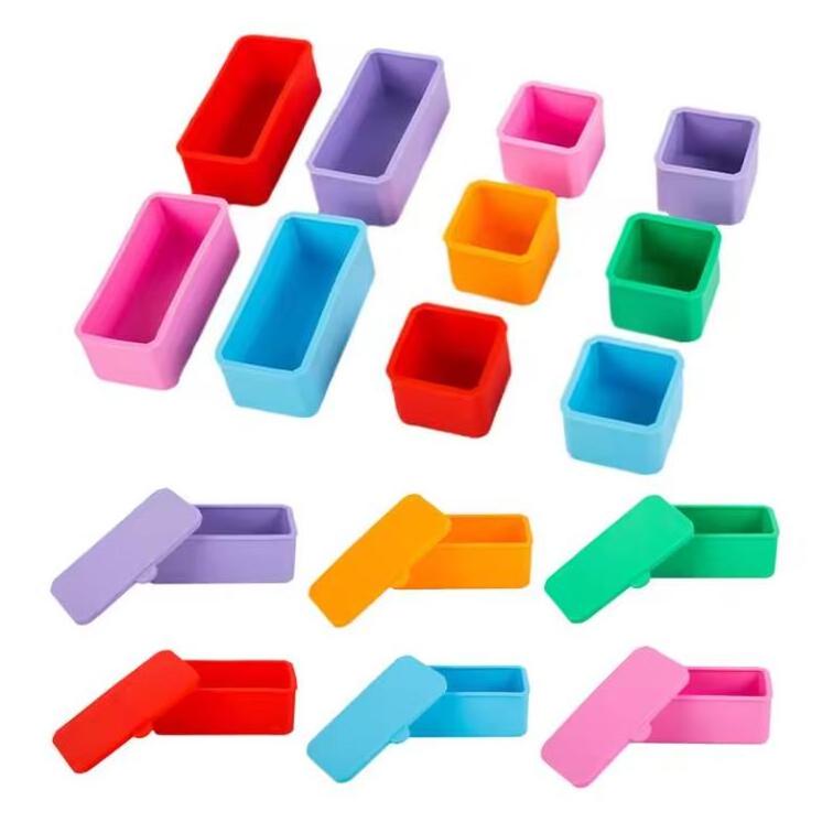 Household Items Silicone Baking Cups Bento Lunch Box For Kids Accessories Salad Sauce Box With Lids