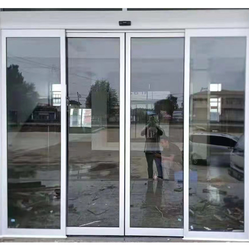 Oredy aluminum profile automatic glass  sliding system door with microwave motion sensor