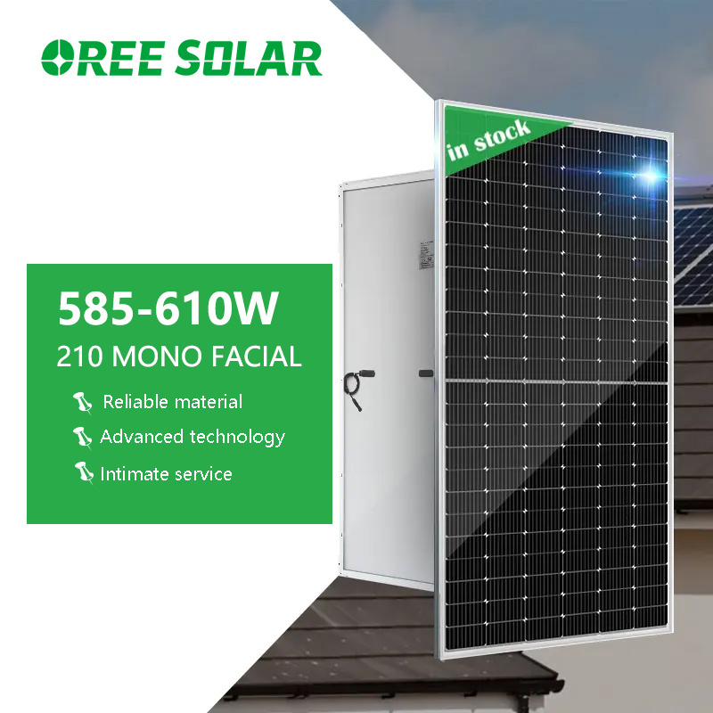 OREE N-type Topcon 585w Sun Power Powered 585w 590w 595w 600w Mono Crystalline PV Module Solar Panel Panels