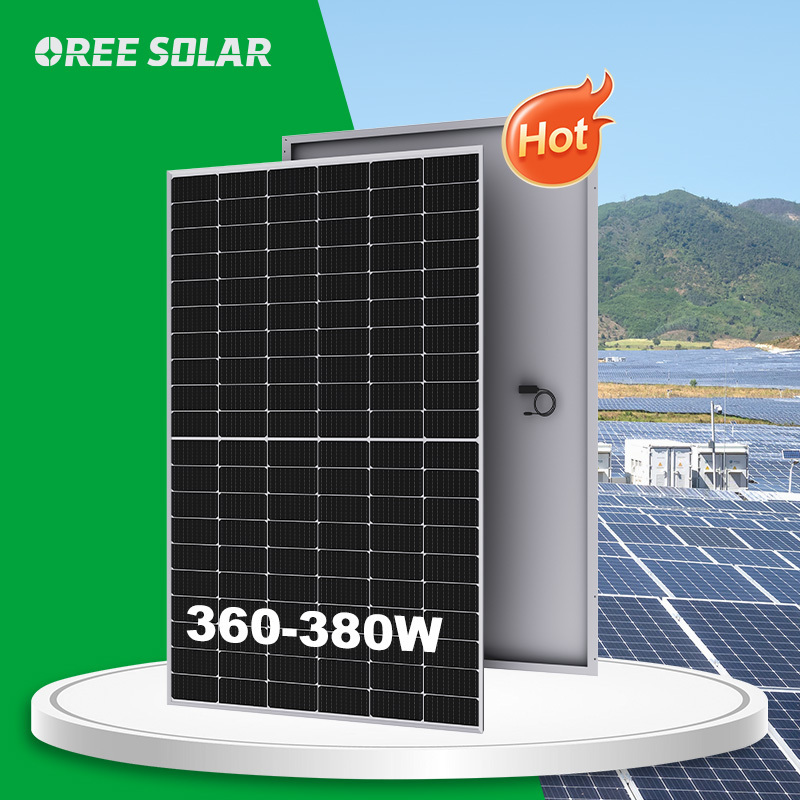 Solar Panel Modules Mono Half Cut Photovoltaic High Efficiency Energy Price 360W 370W 380W Solar Panel