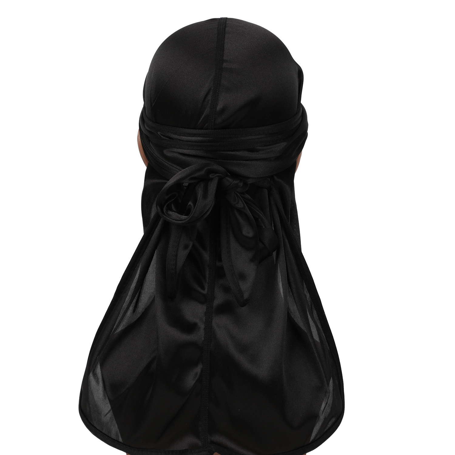 Silky Durags Smooth Long Tail Silk Satin Durag for Men & Women Long Double Wide Straps Outside Seam Triple Stitch Du Rag