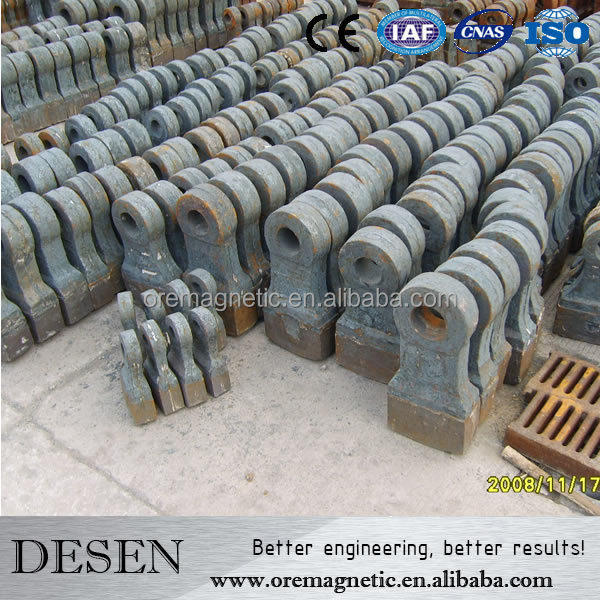 Hammer crusher machine wear parts for sale