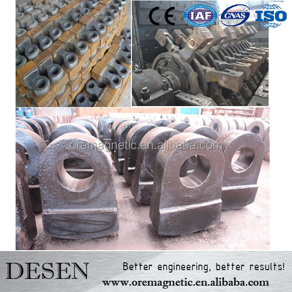 Hammer crusher machine wear parts for sale