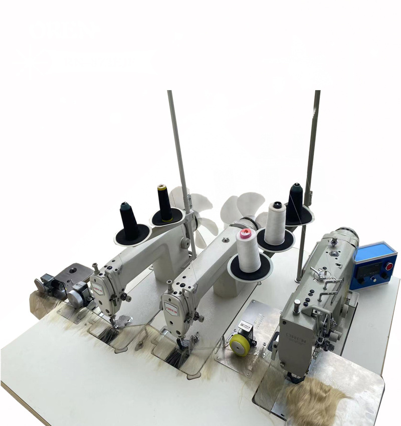 wig periwig hairpiece double needle lockstitch three machine head weft machine wig sewing machine  RN872-JF