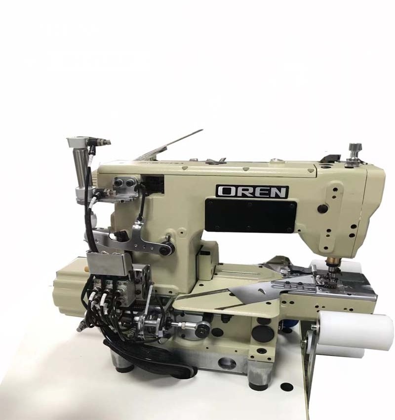 Domestic Three Needle Industrial High-speed Interlock Sewing Machine with flat-bed machine body RN9300-TQ