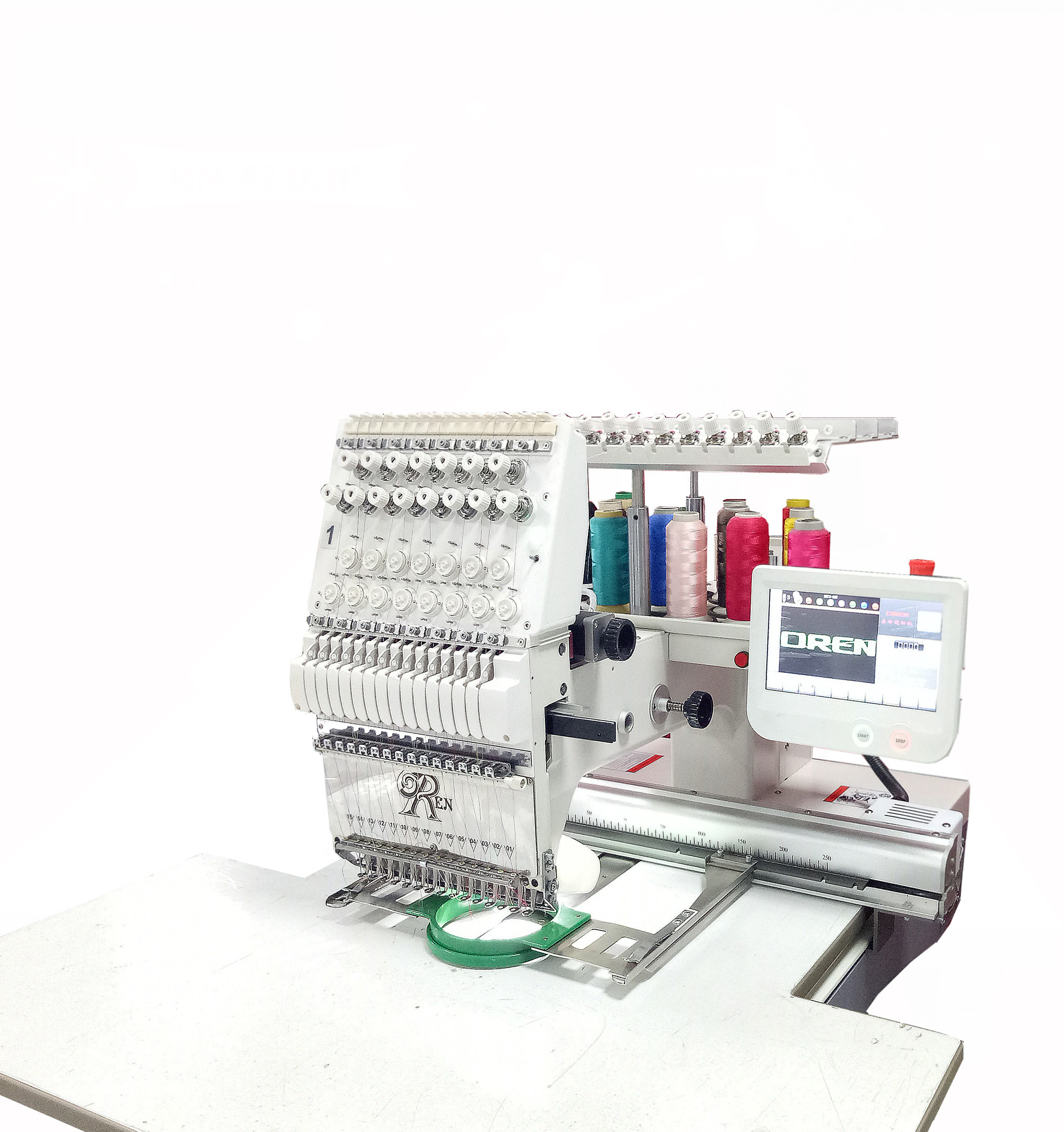 High-speed computer Fully automatic LOGO embroidery machine  18 language 7 inches touch screen single head embroidery machine