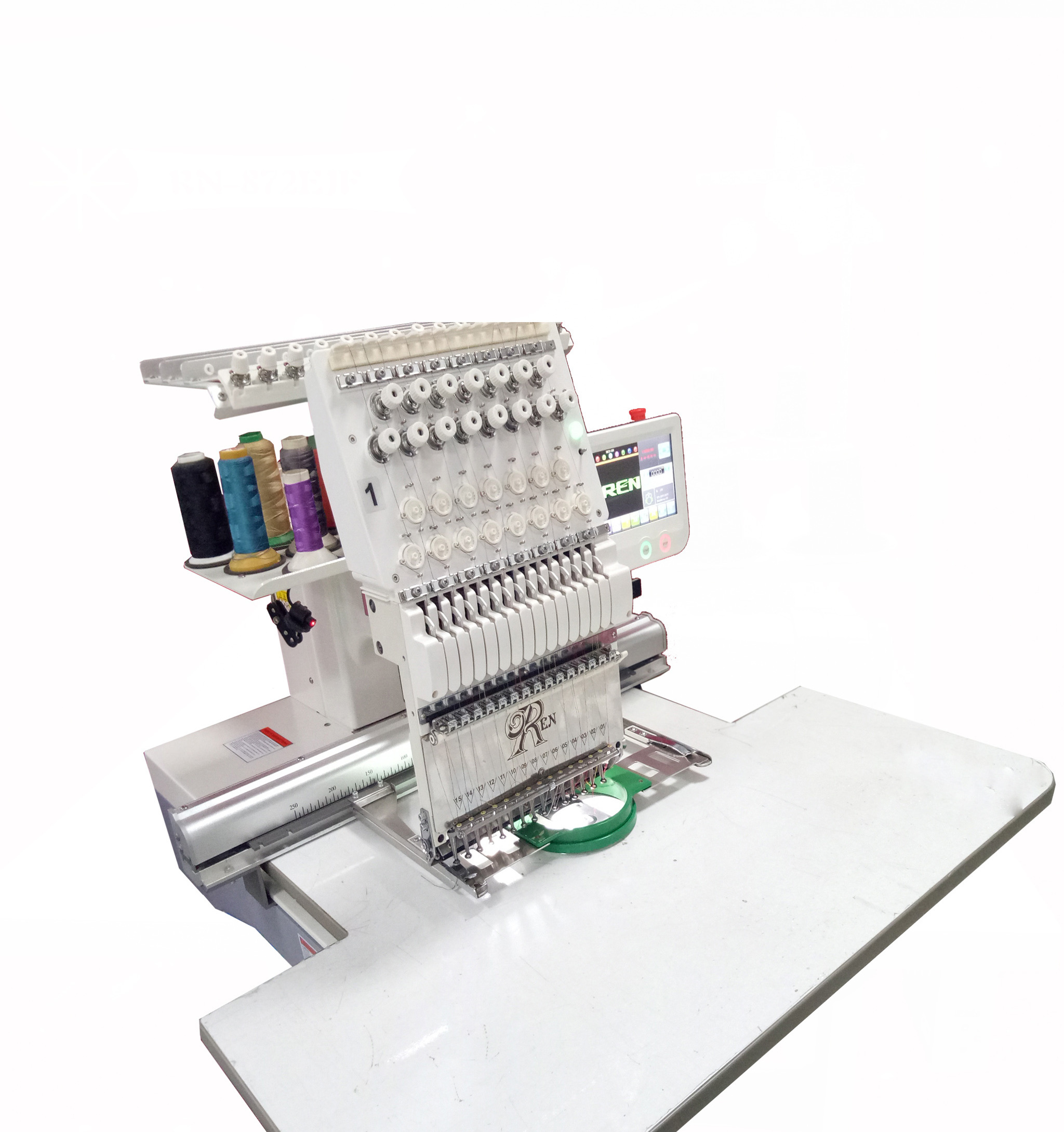 High-speed computer Fully automatic LOGO embroidery machine  18 language 7 inches touch screen single head embroidery machine