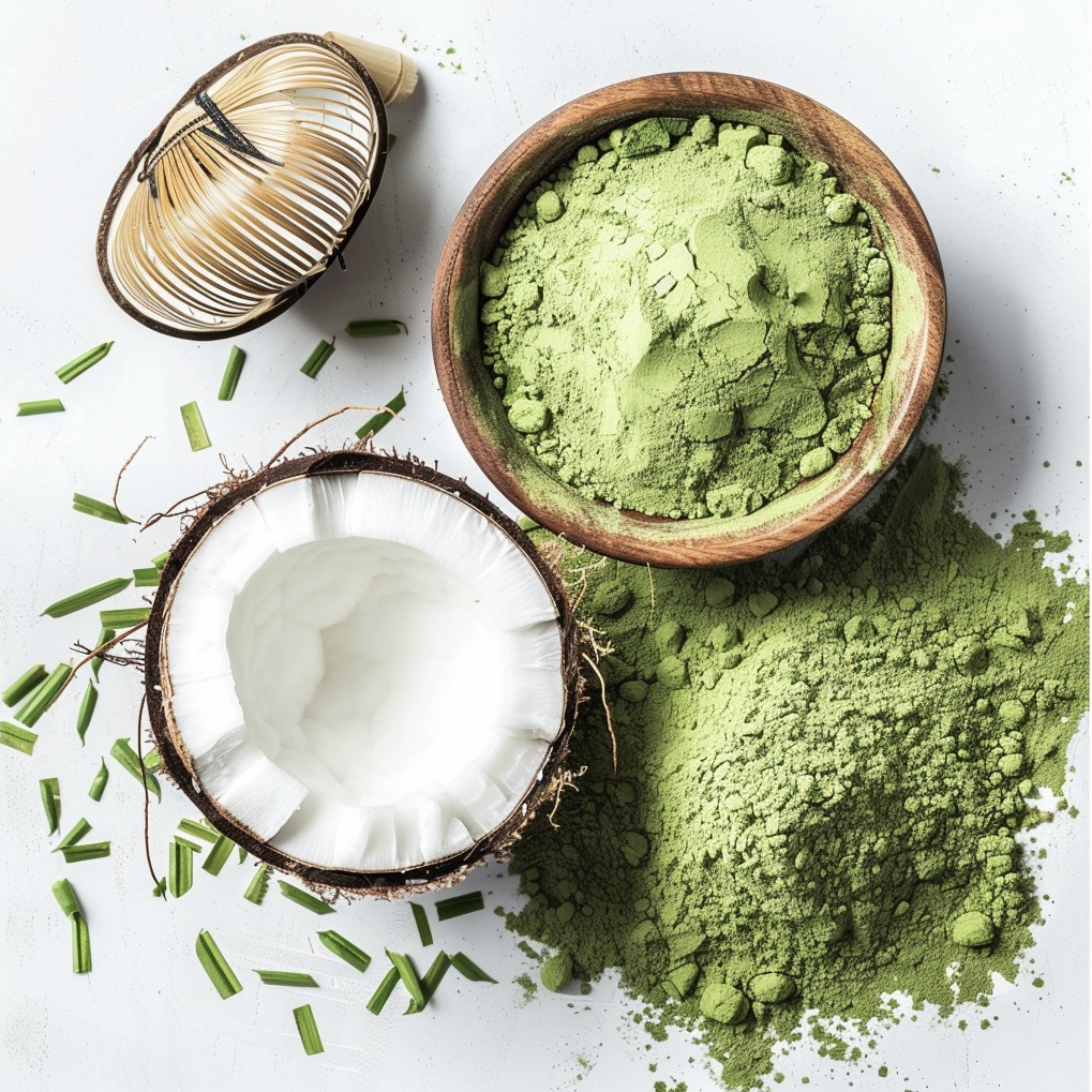 Wholesale Top Grade Organic Coconut Flavour Matcha Powder Green Matcha Tea Powder