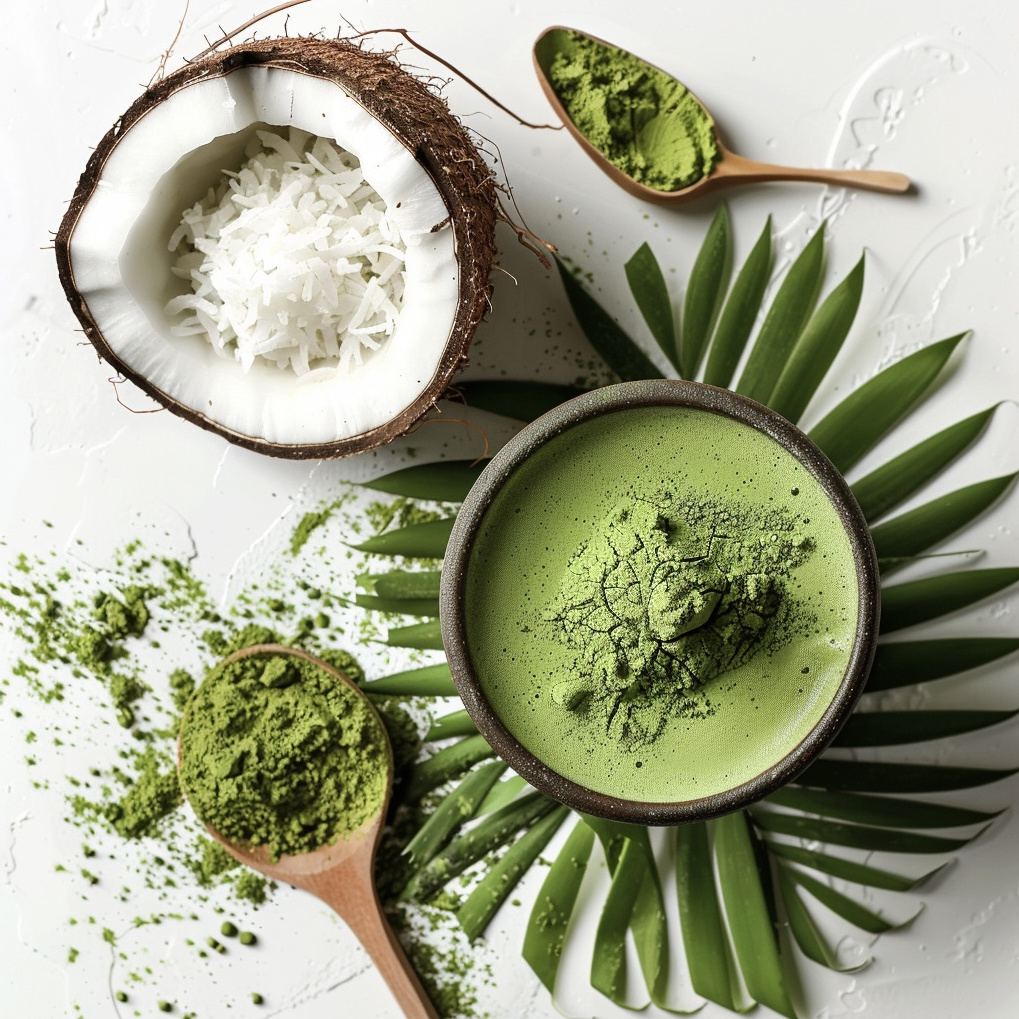 Wholesale Top Grade Organic Coconut Flavour Matcha Powder Green Matcha Tea Powder