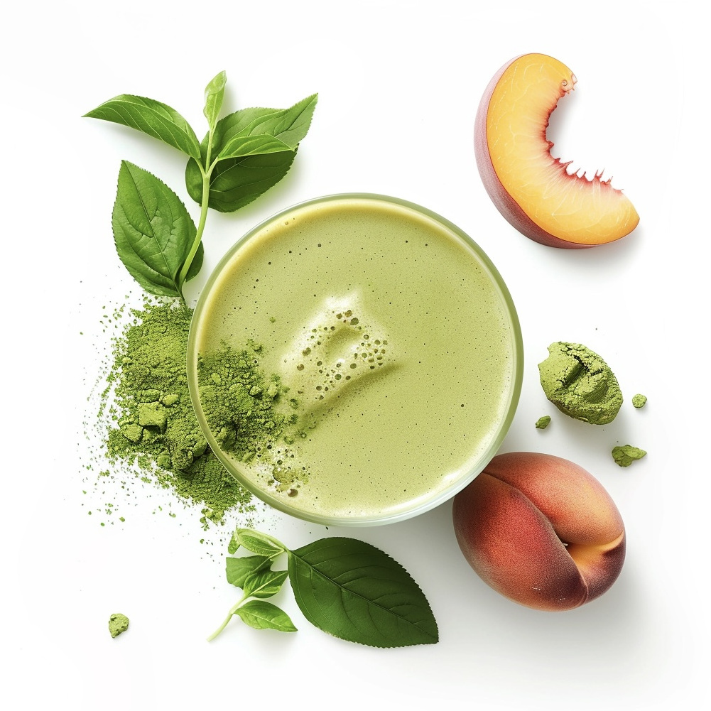 Good cost performance wholesale bags flavor green tea organic peach matcha powder